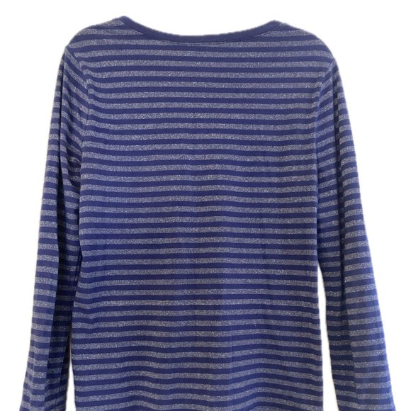 Kate Hill Long Sleeve Cotton and Metallic Shirt - Picture 2 of 4